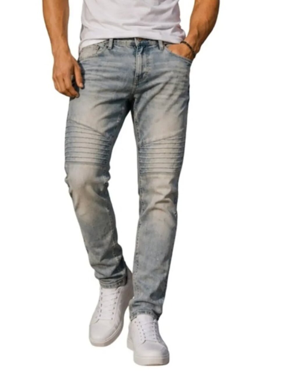 South Pole Light Blue Distressed Skinny Jeans